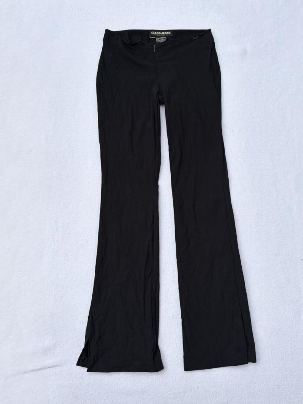 Vintage y2k Black Low-rise Bootcut Stretch Pants Sz 26 2000s Grail Summer Trendy